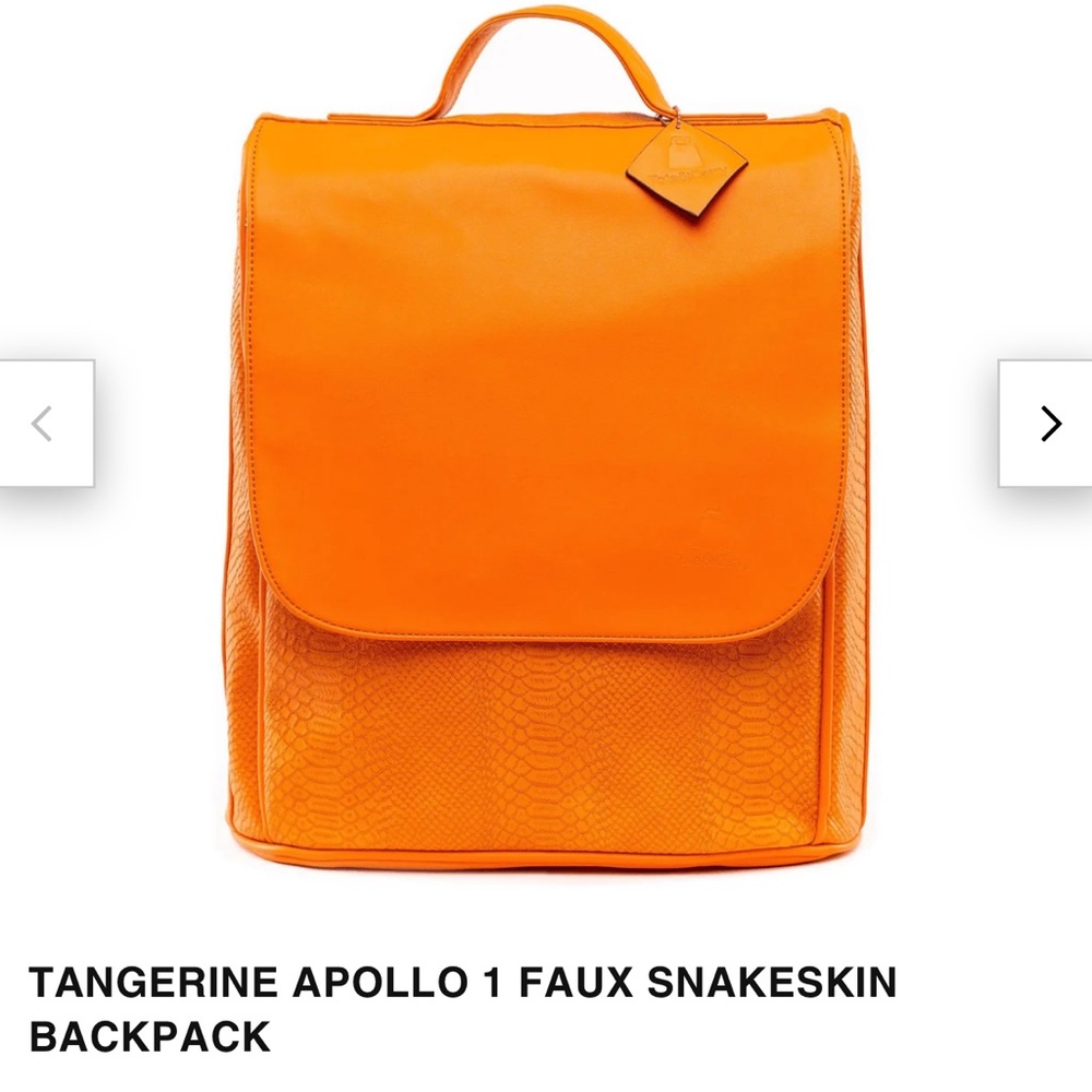 New tote and carry snakeskin backpack NWOT